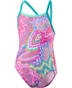 Badkleding voor meisjes Speedo  Orbit Groove Allover Thinstrap Crossback