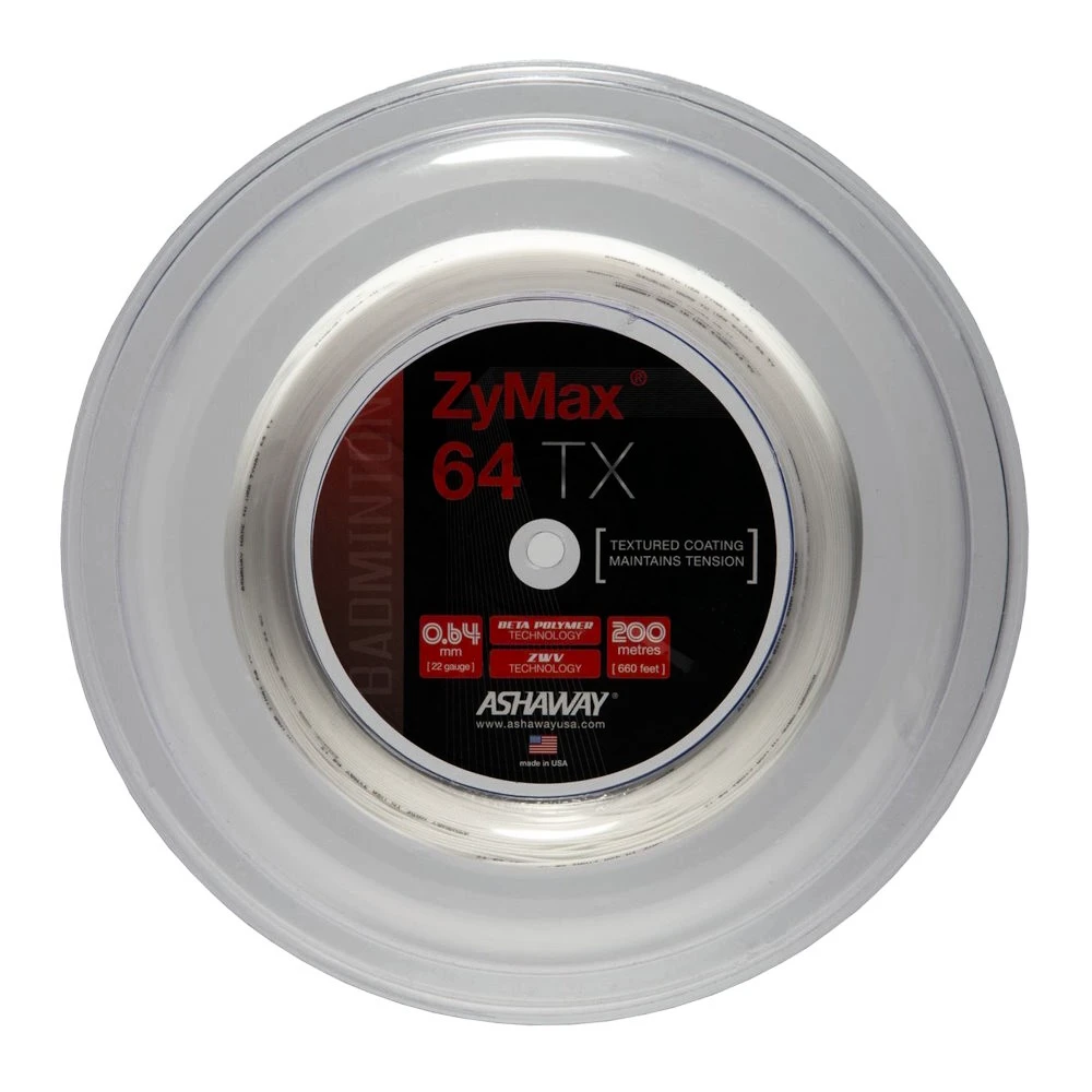 Badminton besnaring Ashaway  Zymax 64 TX White Rolle