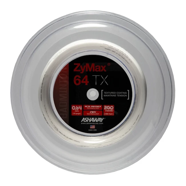 Badminton besnaring Ashaway  Zymax 64 TX White Rolle