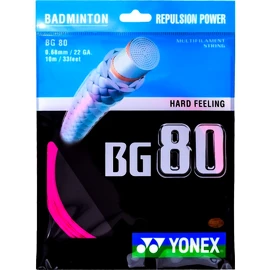 Badminton besnaring Yonex BG 80 Pink (12 m)