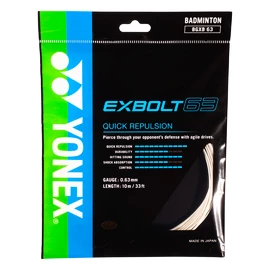 Badminton besnaring Yonex Exbolt 63 White (10m)