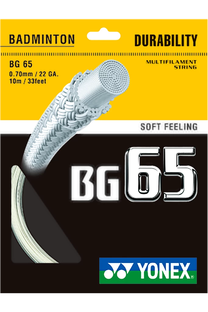 Badminton besnaring Yonex  Micron BG65 White (0.70 mm)