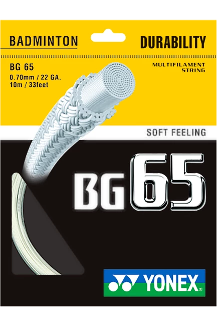 Badminton besnaring Yonex  Micron BG65 White (0.70 mm)
