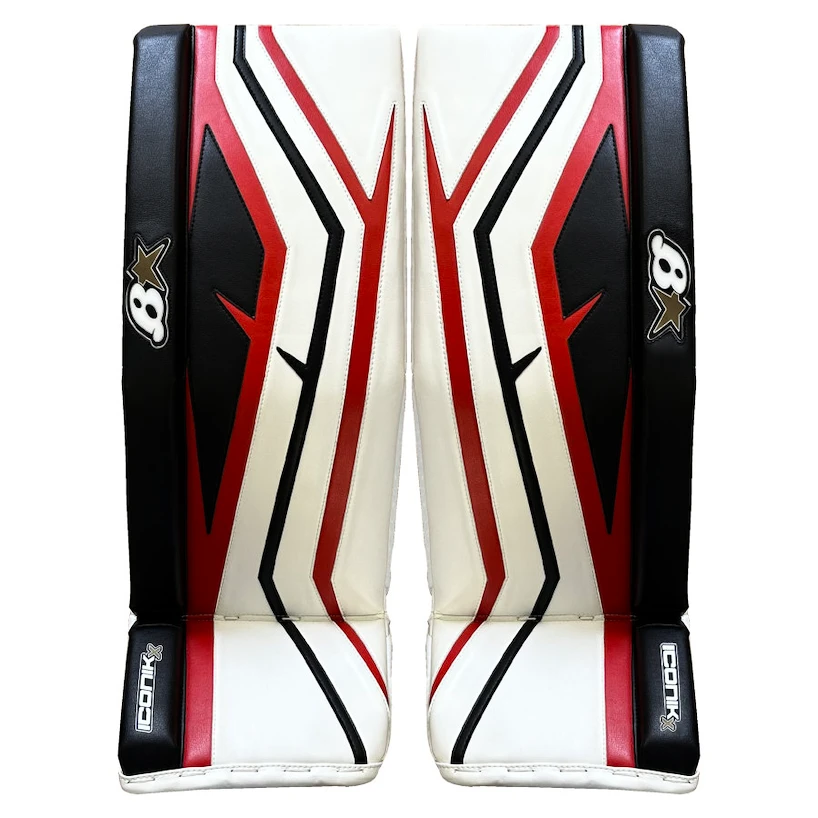 Beenbeschermers BRIAN'S Iconik X White/Red Senior 36 + 1 inch