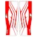 Beenbeschermers BRIAN'S Iconik X White/Red Senior 36 + 1 inch