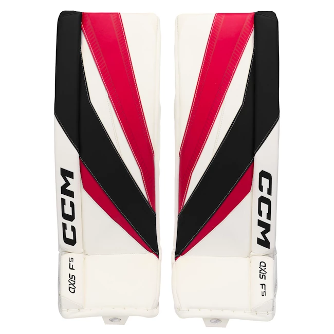 Beenbeschermers CCM Axis F5 Black/Red/White Junior 38 + 1 inch