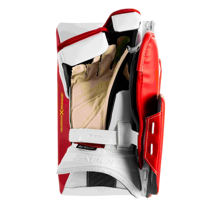 Blokhandschoen Bauer Vapor X5 Pro White/Red Senior rechter hand (regular)