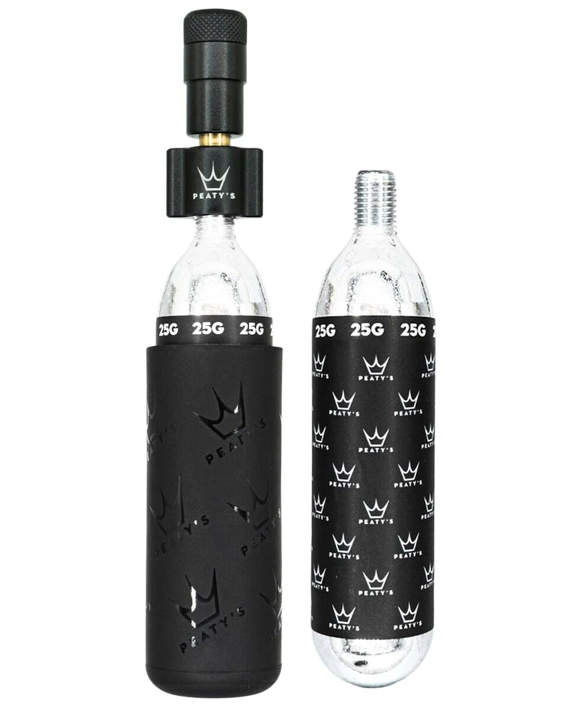 CO2-pompkop met patroonset PEATY'S  Mtb (25g) - black (ppr-hti-mtb-blk-12)
