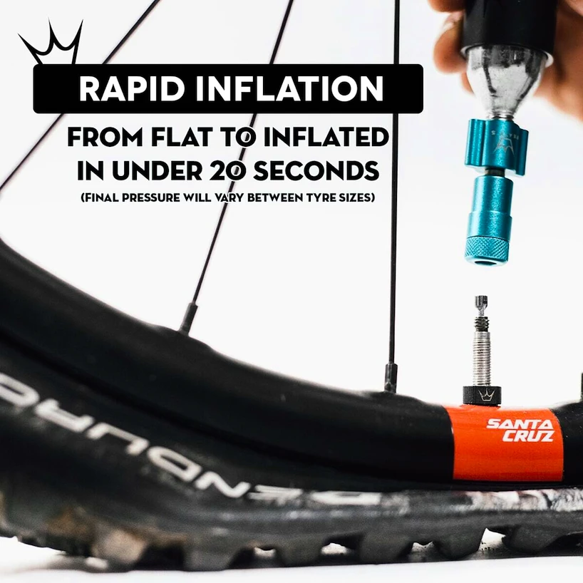 CO2-pompkop met patroonset PEATY'S  Mtb (25g) - black (ppr-hti-mtb-blk-12)