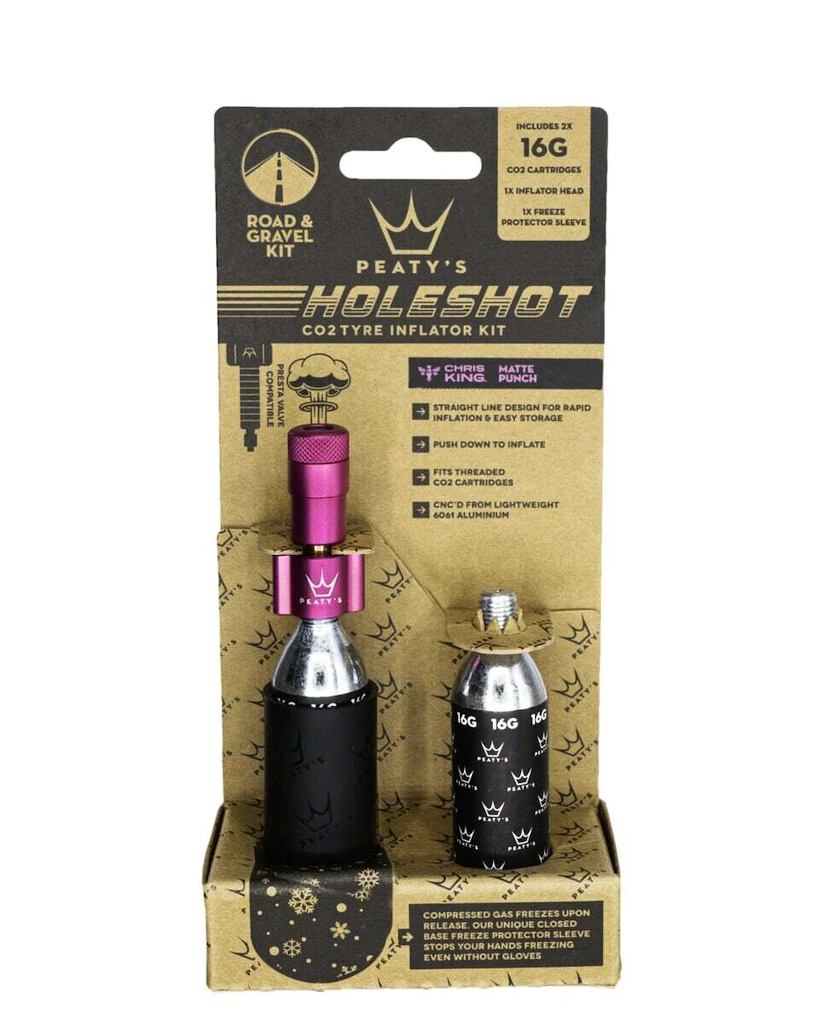 CO2-pompkop met patroonset PEATY'S  Road & gravel (16g) - punch (ppr-hti-rag-pun-12)