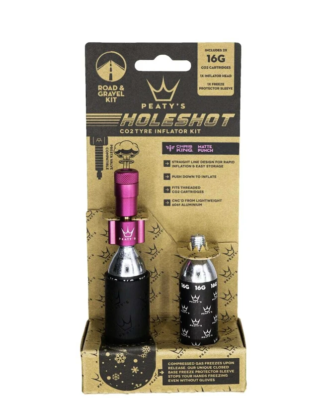 CO2-pompkop met patroonset PEATY'S  Road & gravel (16g) - punch (ppr-hti-rag-pun-12)