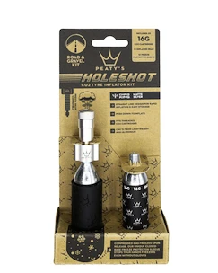 CO2-pompkop met patroonset PEATY'S  Road & gravel (16g) - silver (ppr-hti-rag-sil-12)