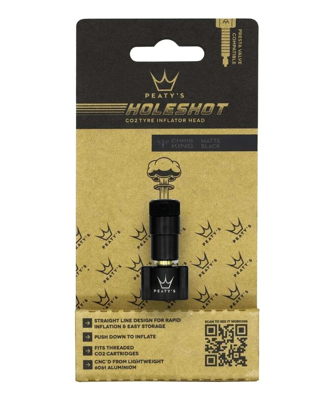 CO2-pompkop PEATY'S  Head black (ppr-hti-ifh-blk-12)