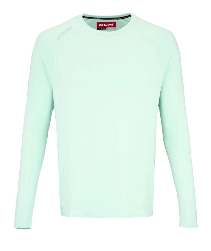 Compressie T-shirt CCM  LS Premium Training Tee Seafoam Senior