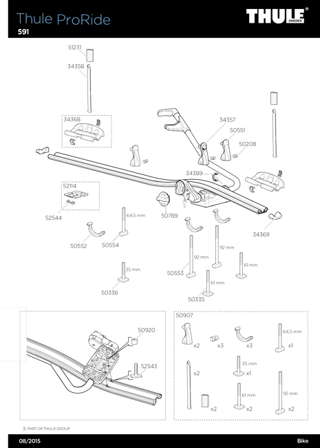 Dak fietsendrager Thule ProRide