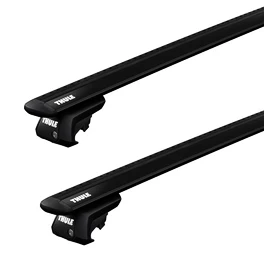 Dakdrager Thule met EVO WingBar Zwart Fiat Panda 4X4 5-Dr Hatchback met dakrails 04-11