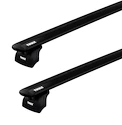 Dakdrager Thule met EVO WingBar Zwart Fiat Panda 4X4 5-Dr Hatchback met geïntegreerde dakrails 12+