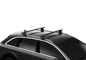 Dakdrager Thule met EVO WingBar Zwart Fiat Panda 5-Dr Hatchback met geïntegreerde dakrails 12+