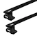 Dakdrager Thule met EVO WingBar Zwart Fiat Punto Evo 5-Dr Hatchback met kaal dak 09-12