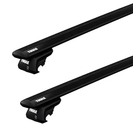 Dakdrager Thule met EVO WingBar Zwart Hyundai Santa Fe 5-Dr SUV met dakrails 10-12