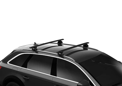 Dakdrager Thule met EVO WingBar Zwart Renault Mégane (Mk. IV) 5-Dr Estate met geïntegreerde dakrails 16-24