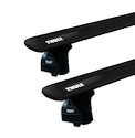 Dakdrager Thule met EVO WingBar Zwart Skoda Fabia (Mk I) 5-Dr Hatchback met vaste punten 00-07