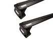 Dakdrager Thule met EVO WingBar Zwart Subaru Forester (SG) 5-Dr SUV met geïntegreerde dakrails 03-07