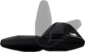 Dakdrager Thule met EVO WingBar Zwart Toyota Avensis 5-Dr Estate met dakrails 01-02