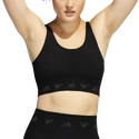 Dames bh adidas  Aeroknit Light Support Bra Black