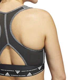 Dames bh adidas  PWR Mid-Support Dark Grey Heather LDD