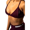 Dames bh Nebbia STRONG BEAUTY Medium-Support Sports Bra TWIST-KNOT 423 dark red