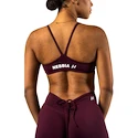 Dames bh Nebbia STRONG BEAUTY Medium-Support Sports Bra TWIST-KNOT 423 dark red