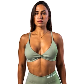 Dames bh Nebbia STRONG BEAUTY Medium-Support Sports Bra TWIST-KNOT 423 light green