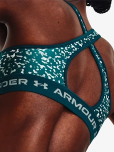Dames bh Under Armour  Crossback Mid Print-GRN XS