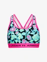 Dames bh Under Armour  G Crossback Mid Printed-BLK L