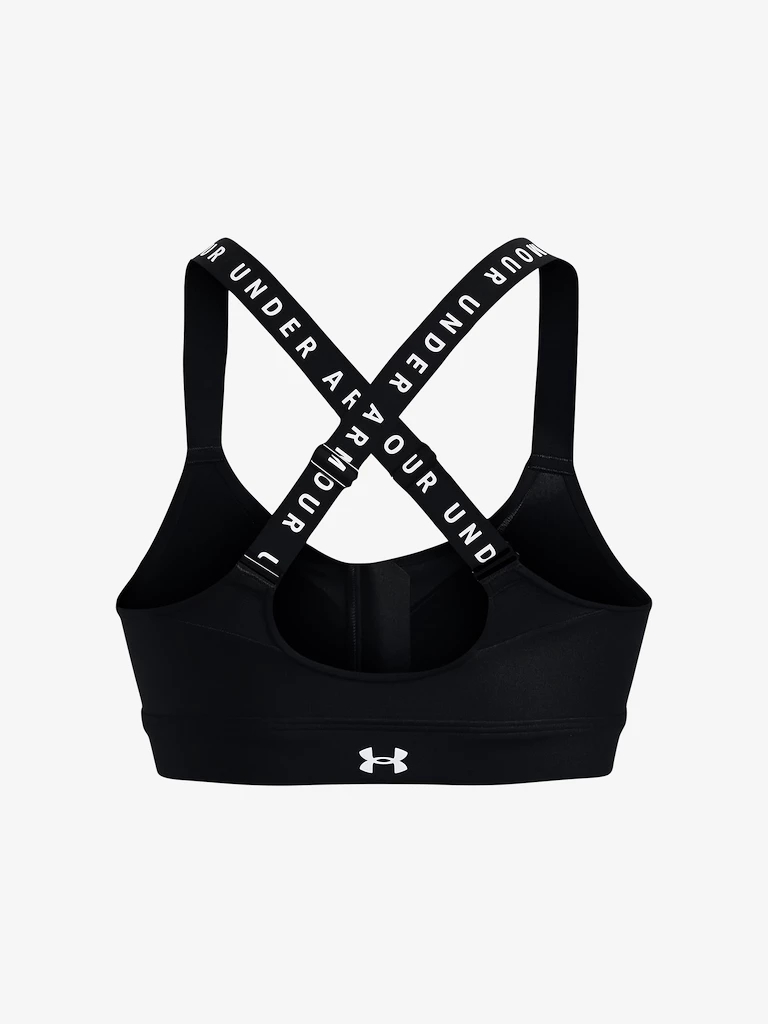 Dames bh Under Armour  Infinity High Bra Zip-BLK