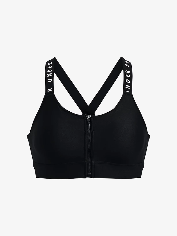 Dames bh Under Armour  Infinity High Bra Zip-BLK S