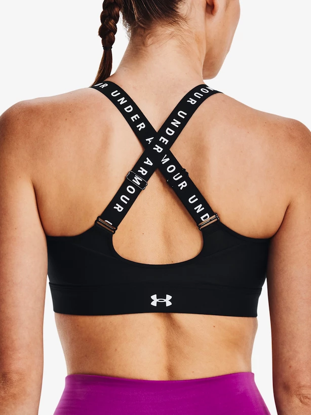 Dames bh Under Armour  Infinity High Bra Zip-BLK S