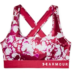 Dames bh Under Armour  Mid Crossback Printed Pink  XS