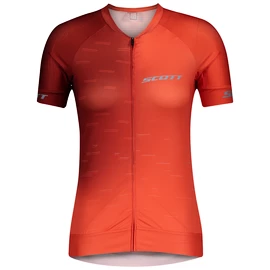 Dames fietsshirt Scott RC Pro S/Sl Flame Red/Glace Blue