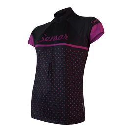 Dames fietsshirt Sensor Cyklo Dots Black