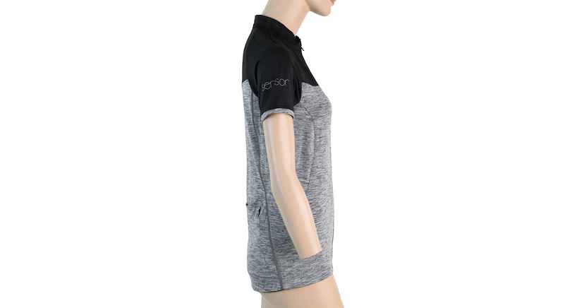 Dames fietsshirt Sensor  Cyklo Motion Grey/Black