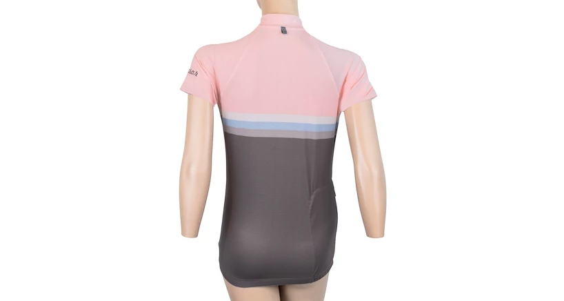 Dames fietsshirt Sensor  Cyklo Summer Stripe Grey/Pink
