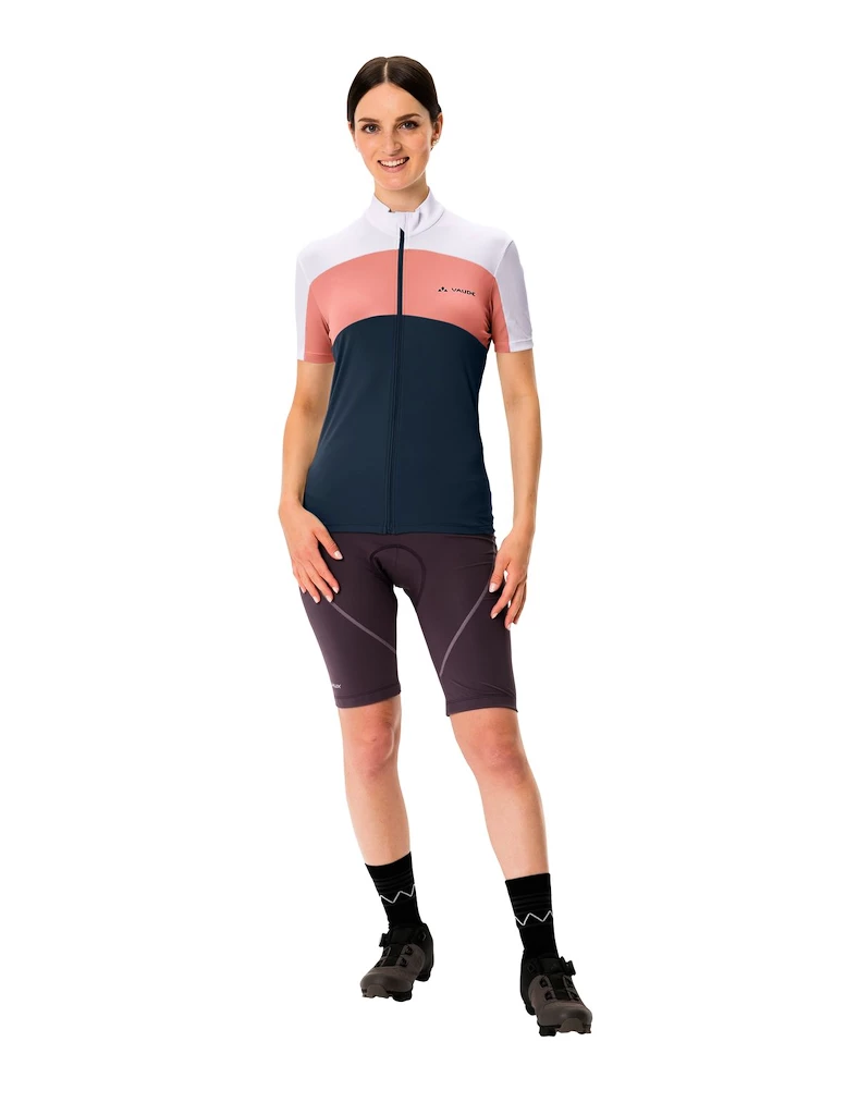 Dames fietsshirt VAUDE  Matera FZ Tricot Dark sea