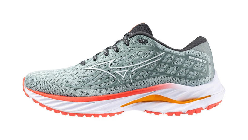 Dames hardloopschoenen Mizuno  Wave Inspire 20 Gray Mist/White/Dubarry