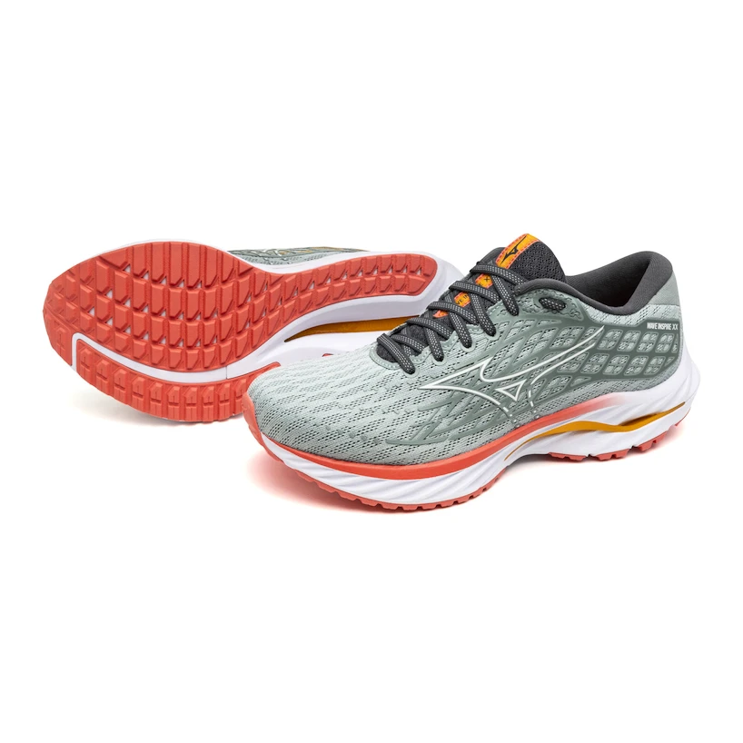 Dames hardloopschoenen Mizuno  Wave Inspire 20 Gray Mist/White/Dubarry