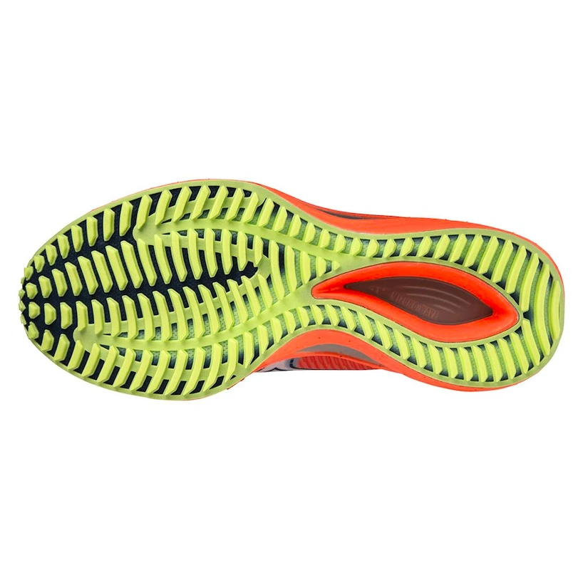 Dames hardloopschoenen Mizuno  Wave Rebellion Neon Flame/White