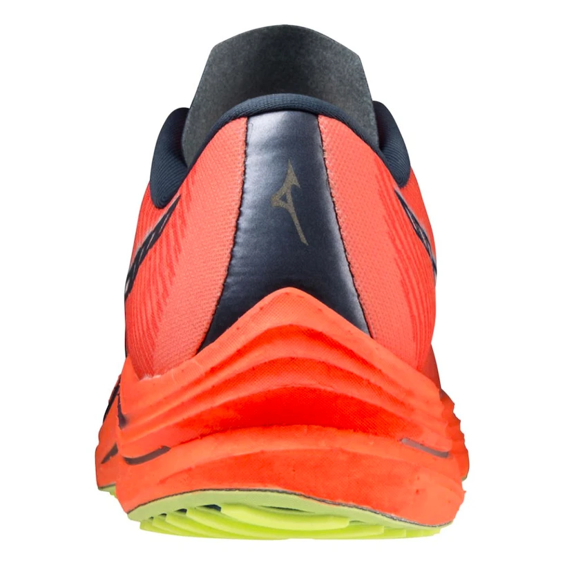 Dames hardloopschoenen Mizuno  Wave Rebellion Neon Flame/White