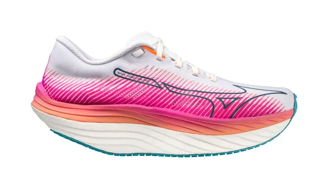Dames hardloopschoenen Mizuno Wave Rebellion Pro White/Silver/807 C  UK 4