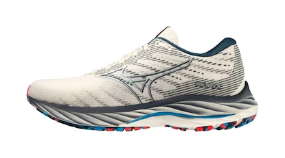 Dames hardloopschoenen Mizuno  Wave Rider 26 Snow White/Silver/Ibiza Blue  UK 3,5